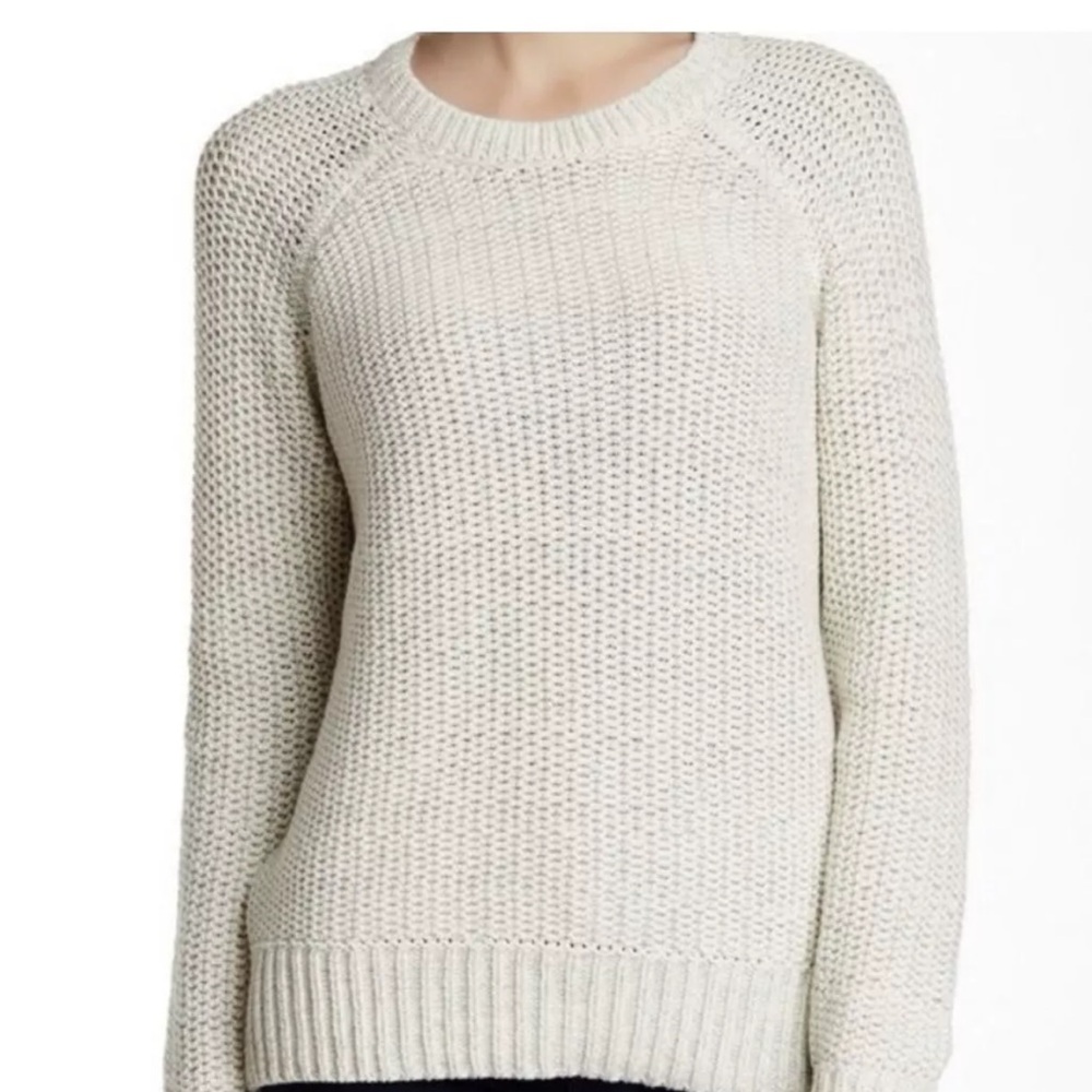 Vince Chunky Knit Pullover Sweater Crewneck Cream Size Large